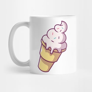 Vanilla ice cream meses cartoon Mug